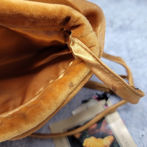 Vintage NWT Victoria's Secret | Velvet Golden Tan Shoulder Bag - Picture 2 of 6